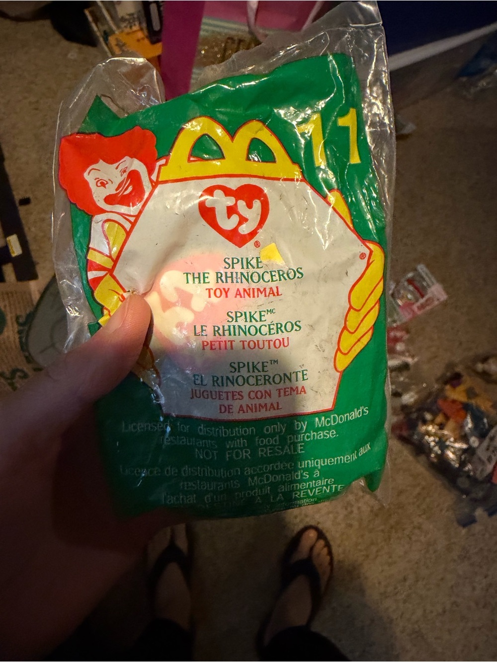 Spoke the Rhinos McDonalds Beanie Baby